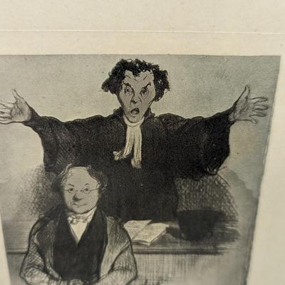 Framed "Passing The Bar" S. Z. Lucas Art Work 26 3/4" x 21"