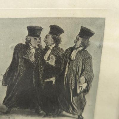 Framed "Passing The Bar" S. Z. Lucas Art Work 26 3/4" x 21"