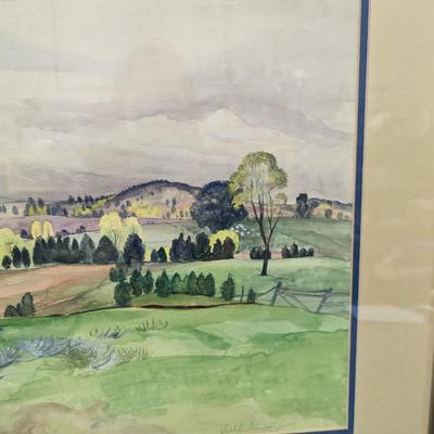 Framed Landscape Painting Signed 27 1/2" x 22 1/2"