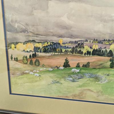 Framed Landscape Painting Signed 27 1/2" x 22 1/2"