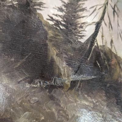 Framed Mountain Painting 35 1/2" x 27 1/2"