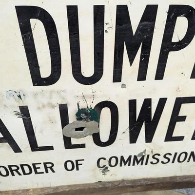 "No Dumping Allowed" Metal Sign