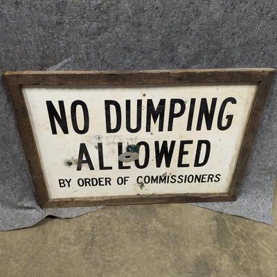 "No Dumping Allowed" Metal Sign
