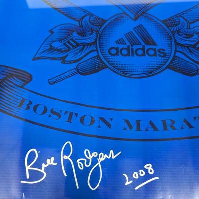 Framed 2008 Original Boston Marathon Poster Signed by Bree Rodgers