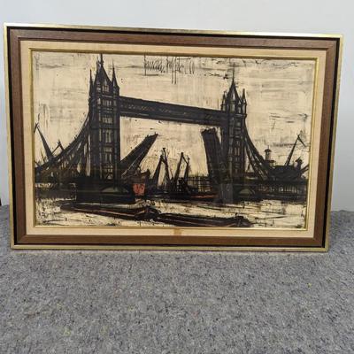 Framed Bridge Artwork 34 1/2" x 23"
