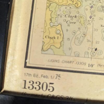 Framed Penobscot Bay Map