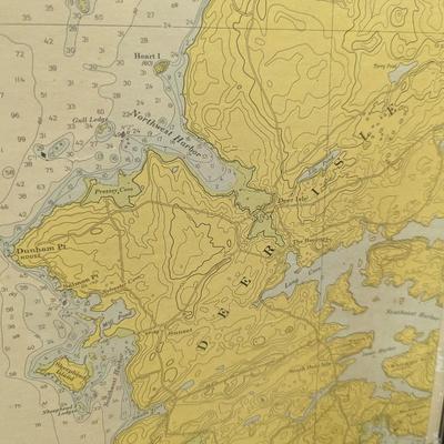 Framed Penobscot Bay Map