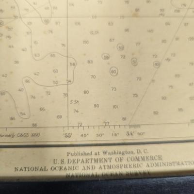 Framed Penobscot Bay Map