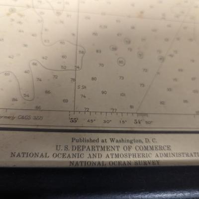 Framed Penobscot Bay Map