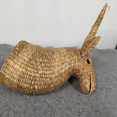 Rattan Deer Wall Mount