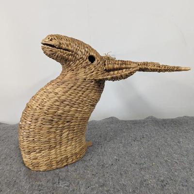 Rattan Deer Wall Mount