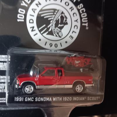 2 NEW INDIAN MOTORCYCLE '91 GMC SONOMA & '15 FORD TRANSIT MODELS