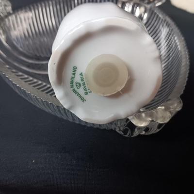 CANDLE FIGURES, SALT/PEPPER SHAKERS, DEPRESSION GLASS DISH AND MORE