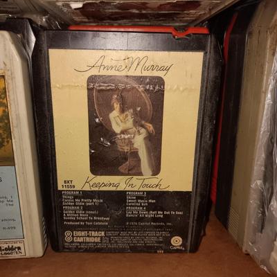 BOX OF 8-TRACK TAPES WITH A VARIETY OF MUSIC