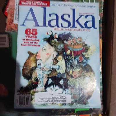 A BOX FULL OF ALASKA AND WESTERN OUTDOORS MAGAZINES