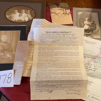 Vintage Teacher Contract and More