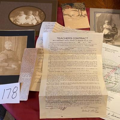Vintage Teacher Contract and More