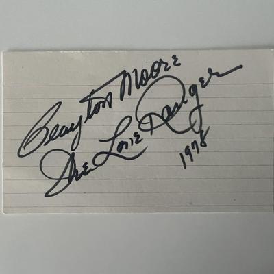 The Lone Ranger Clayton Moore original signature