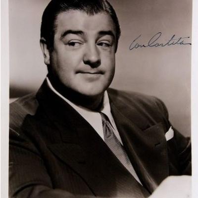 Lou Costello signed portrait photo 
