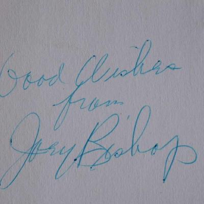Joey Bishop signature slip 
