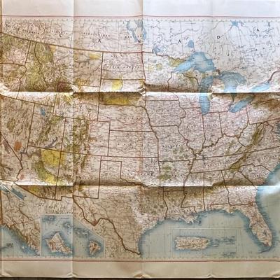 United States map. 34x52 inches