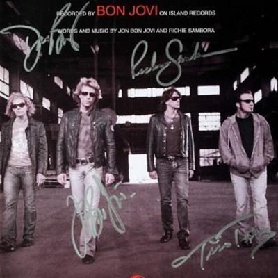 Bon Jovi signed sheet music