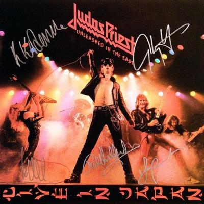 Judas Priest signed Unleashed in the East album