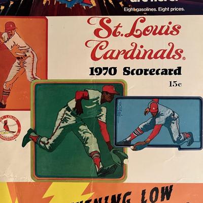 St Louis Cardinals 1970 scorecard. 8x11 inches