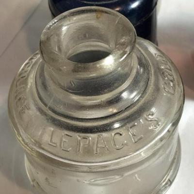 7 Scarce Antique Inkwells/Bottles Preowned from an Estate in Good Overall Condition as Pictured.