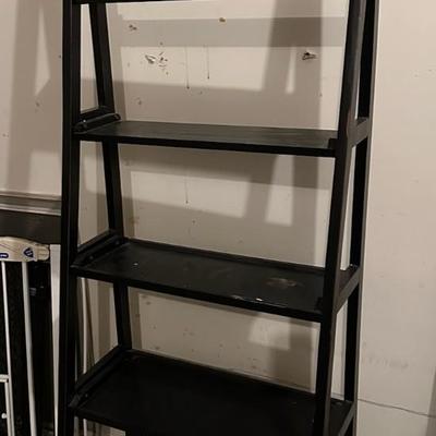 Contemporary Black Ladder Shelf
