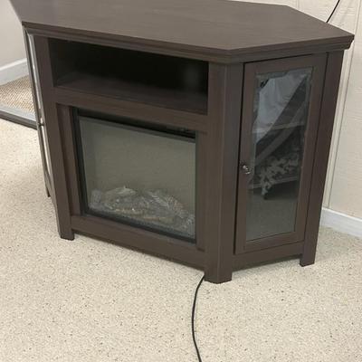 Cabinet with built-in electric fireplace