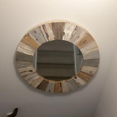 Contemporary wood mirror