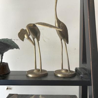 Gold Pair of Birds Figurine
