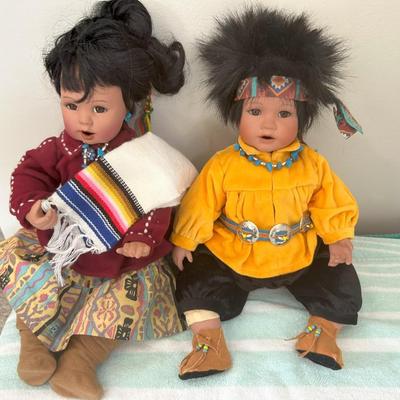 Vintage Native American Doll set