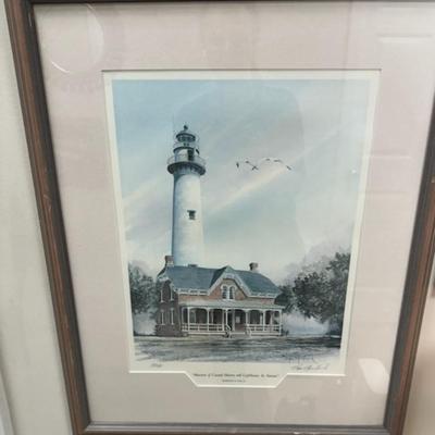 Wall Art White lighthouse Stan Strickland St. Simons