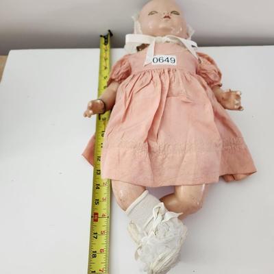 Vintage Effanbee Durable Doll 18" Check out eyes