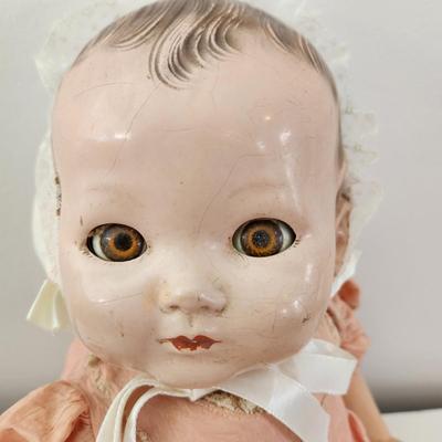 Vintage Effanbee Durable Doll 18" Check out eyes