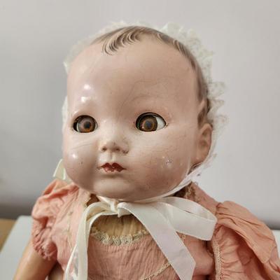 Vintage Effanbee Durable Doll 18" Check out eyes