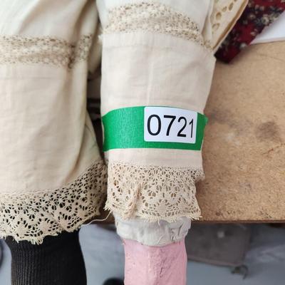 Vintage Large Doll w many layers of Clothing