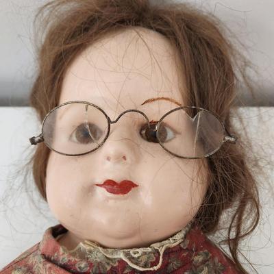 Vintage Large Doll w many layers of Clothing
