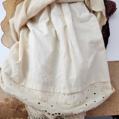 Vintage Large Doll w many layers of Clothing