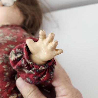 Vintage Large Doll w many layers of Clothing