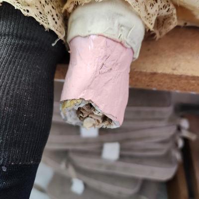 Vintage Large Doll w many layers of Clothing