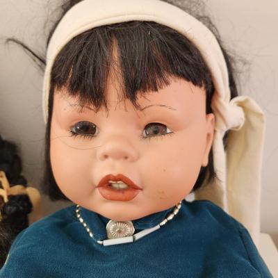 Three Native American Dolls
