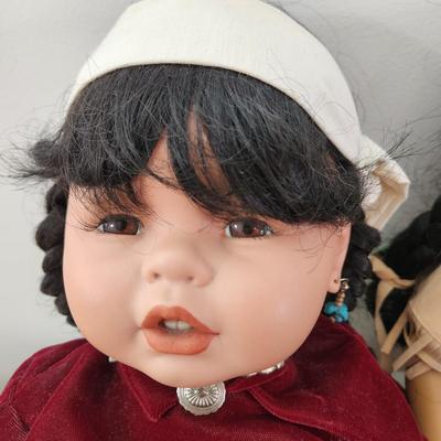 Three Native American Dolls