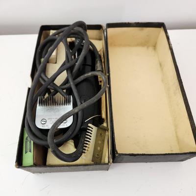 Vintage Oster Electric Clipper Model 76 W attachments original box
