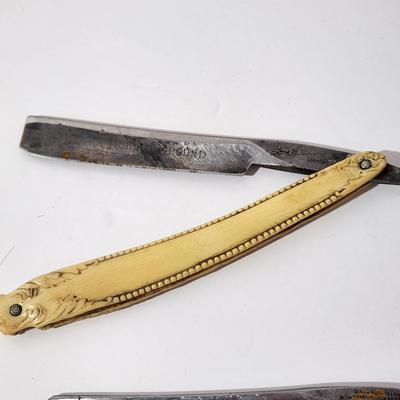 Lot of 5 Vintage Straight Razors Barber Shop