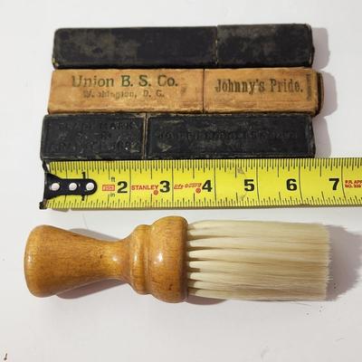 Lot of Barber Shop Straight Razors Brush Razor Strop