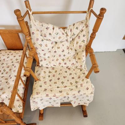 Vintage Cass Toys Baby Doll Crib and Rocker Rocking Chair