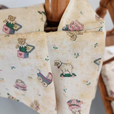 Vintage Cass Toys Baby Doll Crib and Rocker Rocking Chair